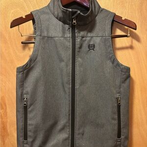 Cinch Youth Gray Sleeveless Jacket